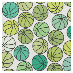 Colorful Basketball Pattern Fabric