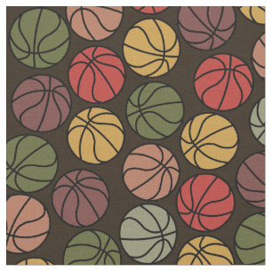 Colorful Basketball Pattern Fabric