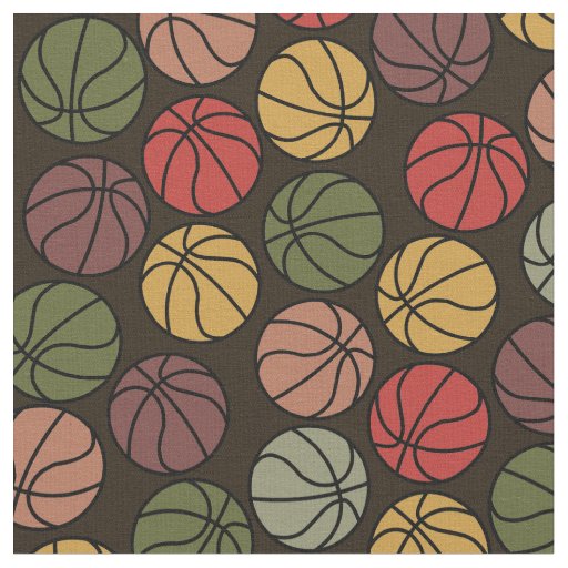 Colorful Basketball Pattern Fabric