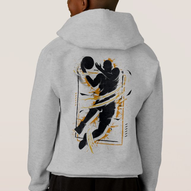 Colorful Basketball Player - Basketball Hoodie (Back)