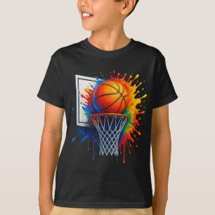 Colorful Basketball Street Style With Graffiti Dri T-Shirt