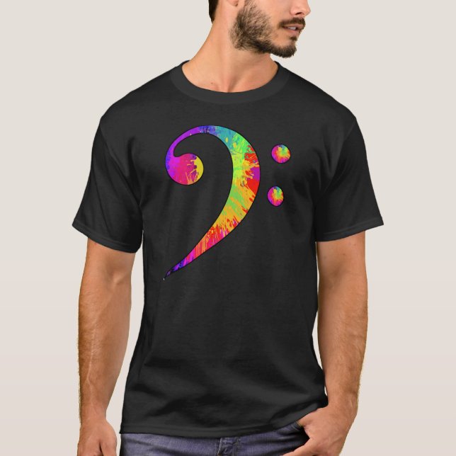 Colorful Bass Clef T-Shirt (Front)