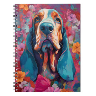Colorful Basset Hound Notebook
