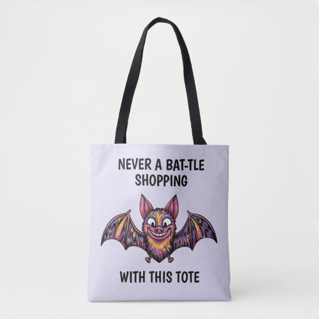 Colorful Bat Tote Bag (Front)