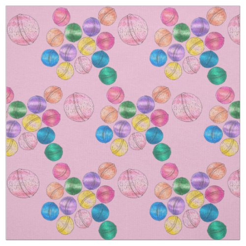 Colorful Bath Shower Bomb Print Beauty Products Fabric