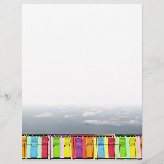 Colorful bathing huts Letterhead (Front)