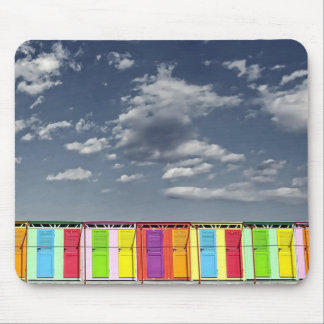 Colorful bathing huts Mousepad