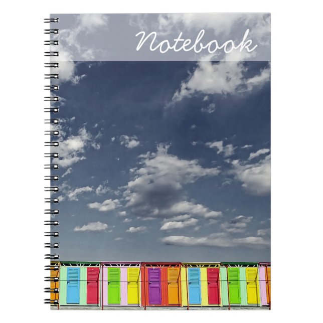Colorful bathing huts Notebook (Front)
