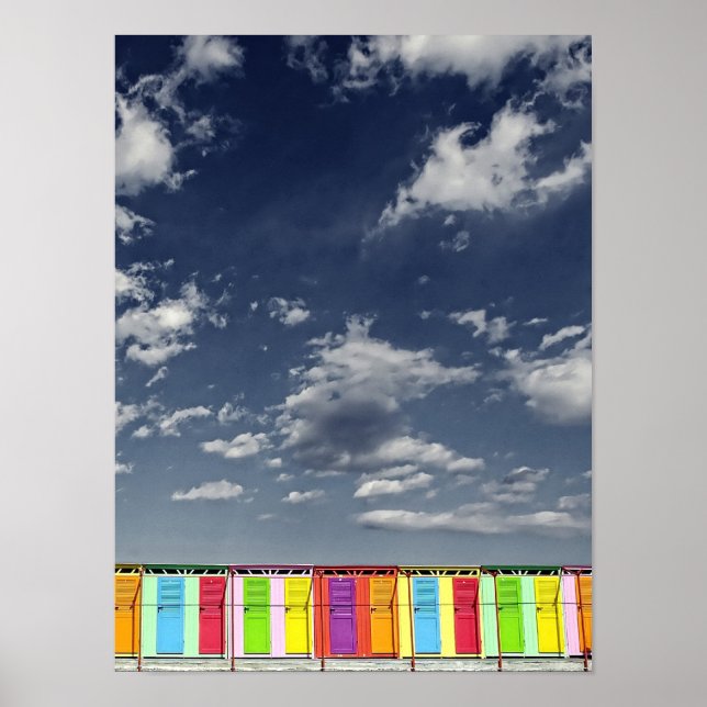 Colorful bathing huts Poster (Front)