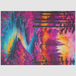 Colorful Batik Forest Art Tissue Paper