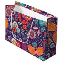 Colorful Batik Illustration Nature Floral Pattern