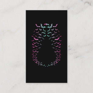 Colorful Bats Pastel Goth Dark Birds Business Card