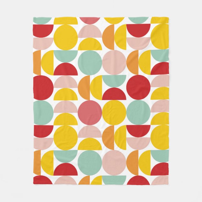 Colorful Bauhaus  Fleece Blanket (Front)