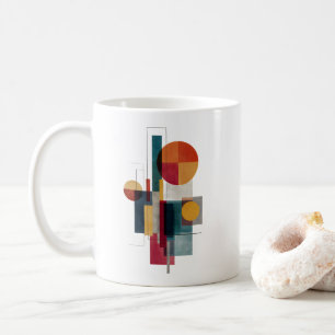 Colorful Bauhaus Geometric Abstract Art Mug