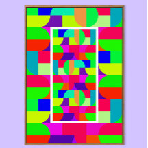 Colorful Bauhaus Style Wall Art Print
