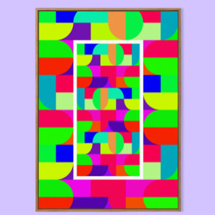 Colorful Bauhaus Style Wall Art Print