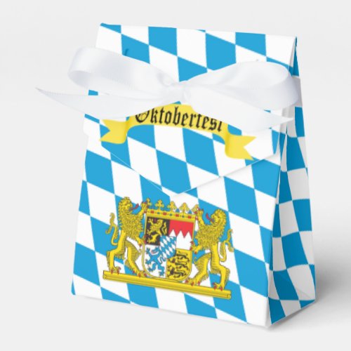 Colorful Bavarian Flag Oktoberfest Party Favor Boxes