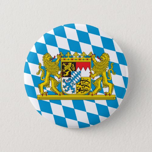 Colorful Bavarian Flag Pinback Button