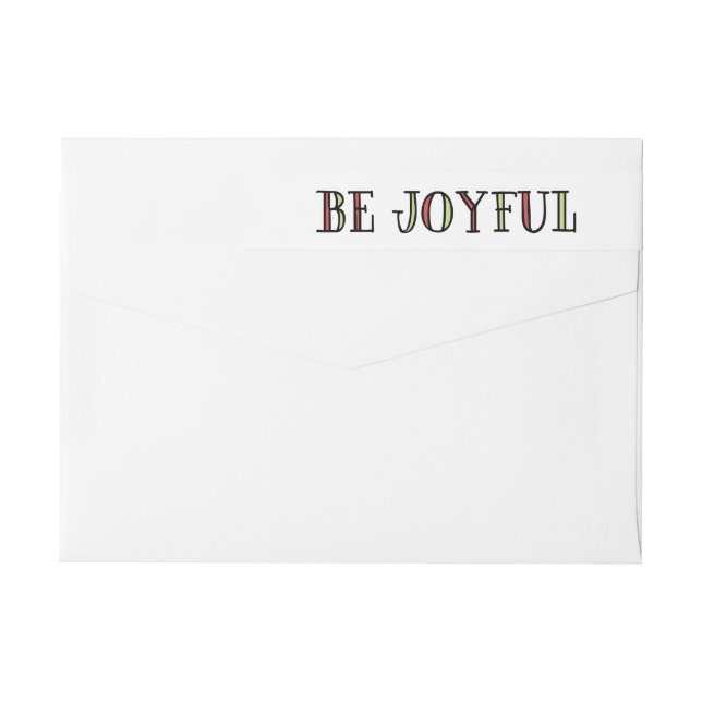 Colorful Be Joyful Holiday Labels (Back)