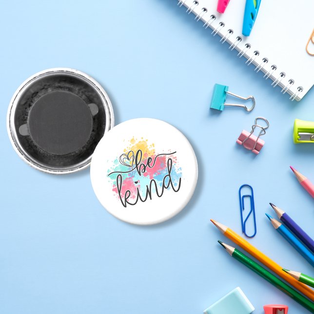 Colorful Be Kind Paint Splash Magnet (Send a positive message when you use this magnet with a note, photo or your child's artwork.)