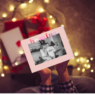 Colorful Be Mine Couple Photo Valentines Postc Postcard