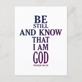 colorful BE STILL AND KNOW THAT I AM GOD | Postcard