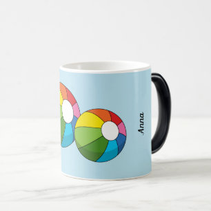 Colorful Beach Ball Add your Name Color Morph Mug