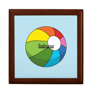 Colorful Beach Ball   Add your Name Gift Box