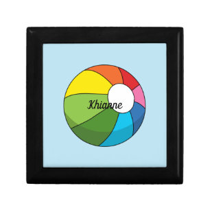 Colorful Beach Ball Add your Name Gift Box