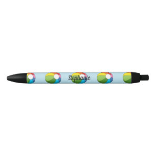 Colorful Beach Ball Add your Name Pen