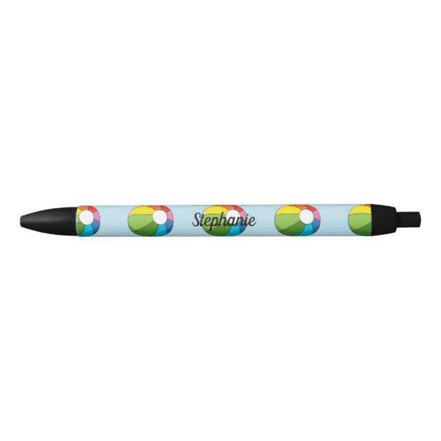 Colorful Beach Ball | Add your Name Pen (Front)