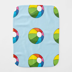 Colorful Beach Ball Baby Burp Cloth