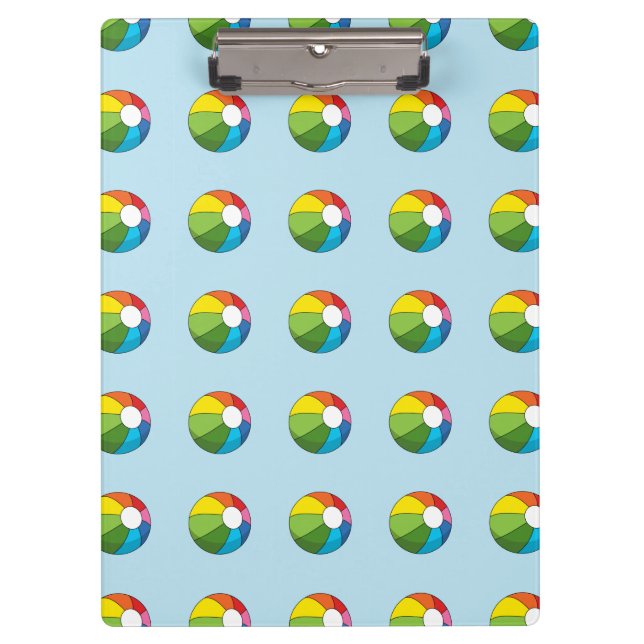 Colorful Beach Ball Clipboard (Front)