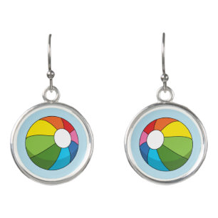 Colorful Beach Ball Earrings