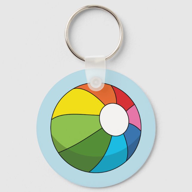 Colorful Beach Ball Keychain (Front)