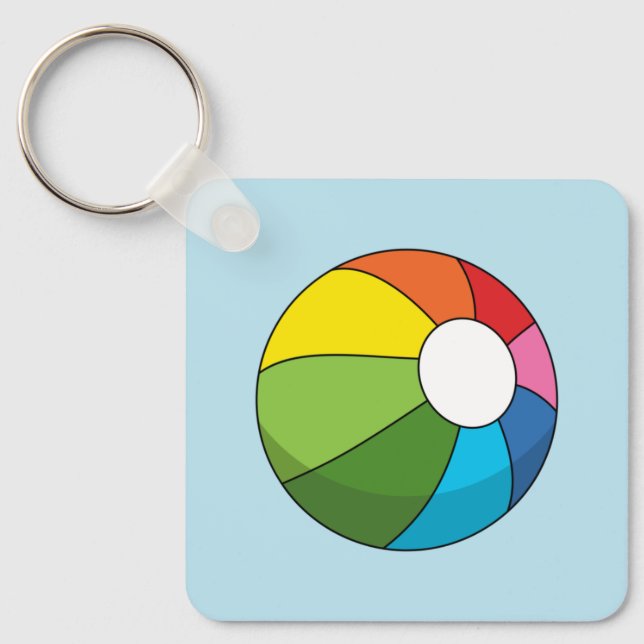 Colorful Beach Ball Keychain (Front)