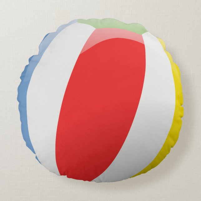 Colorful Beach Ball Pillow (Front)