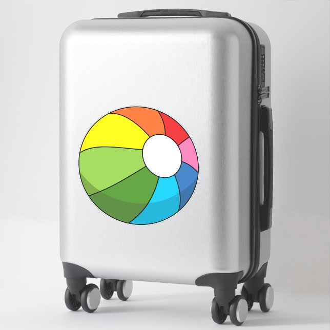 Colorful Beach Ball Sticker (Suitcase)