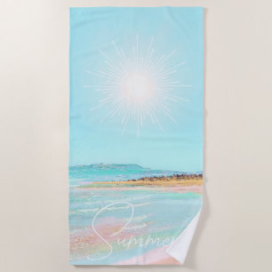 Colorful Beach Coastal Summer Towel
