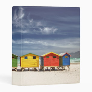 Colorful Beach Houses Muizenberg, South Africa Mini Binder