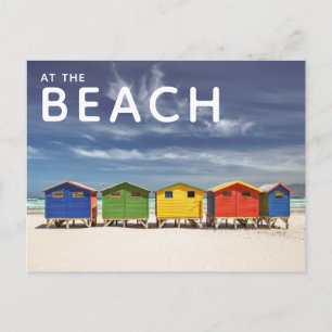 Colorful Beach Houses Muizenberg, South Africa Postcard