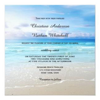 Colorful Beach or Destination Wedding Invitation