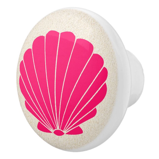 Colorful Beach Shell Scallop Drawer Knobs (Right)