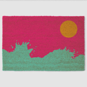 Colorful Beach Spring Summer Welcome Coir Mat