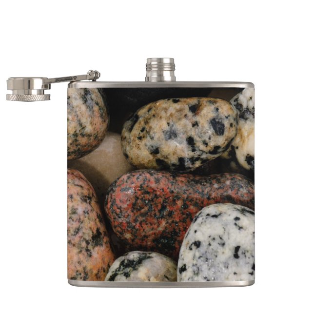 Colorful Beach Stones Flask (Opened)