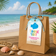 Colorful Beach Theme (Fish Toy) Gift Tag