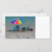 colorful beach umbrella chairs Florida scene (Front)