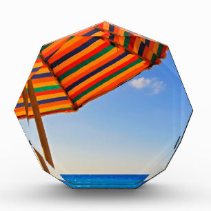 Colorful Beach Umbrella on a Sunny Day Photography Acrylic Award