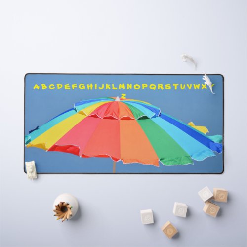 Colorful Beach Umbrella Photographic Play or Desk Mat