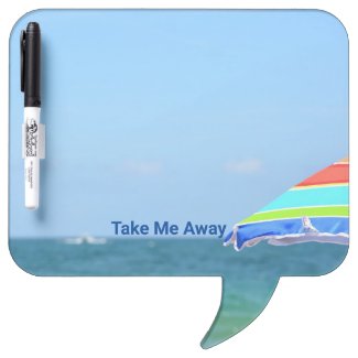 Colorful Beach Umbrella Take Me Away